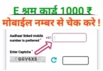 E Shram Card Ka Paisa Mobile No. Se Kaise Check Kare